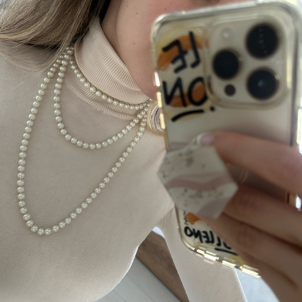Elegant Long Aldo Pearls Necklace - High-Quality & Timeless Accessory